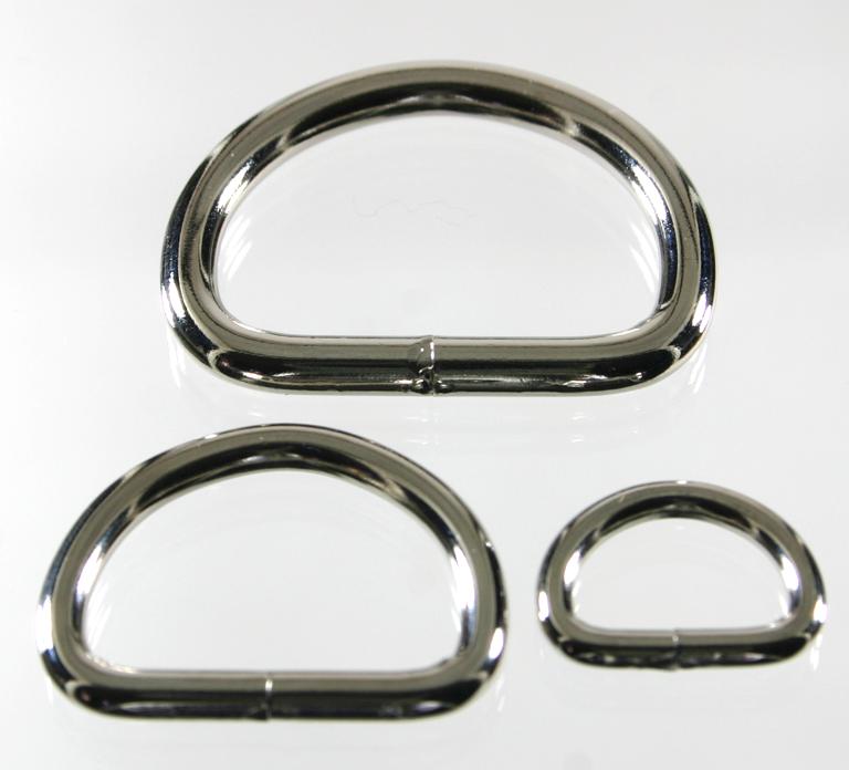 Lanyard D rings for the leather and crafts trades from 1/2 to 1 inch in width.