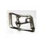 3/4 inch locking tongue center bar buckle in nickel finish