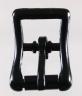 Black center bar roller buckle